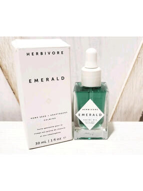 Herbivore EMERALD Hemp Seed + Adaptogens Calming Facial Oil 1 oz 30 mL NIB